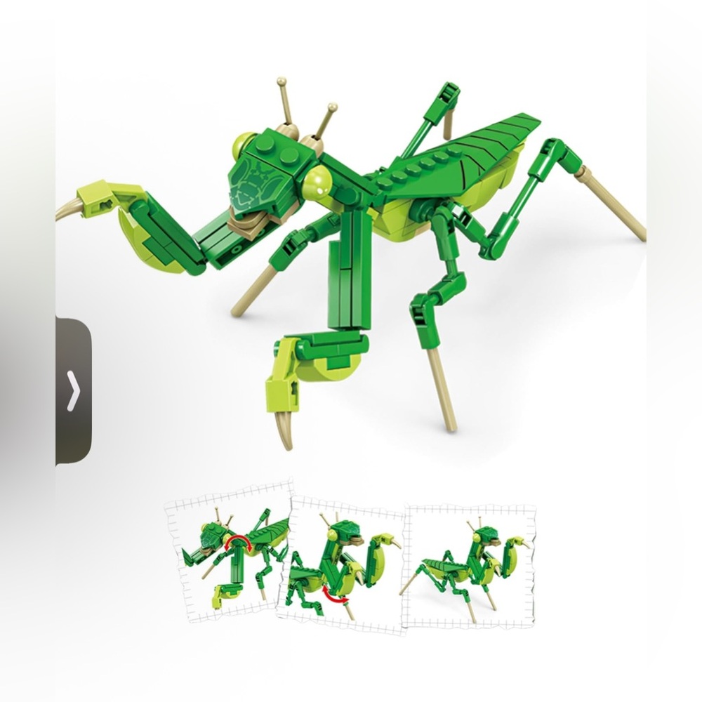 Green praying Mantis Building Toy
